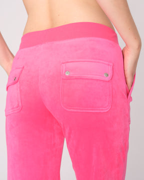 Classic Velour Layla Low Rise Pocket Flare Pink Glo - Juicy Couture Scandinavia