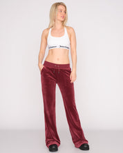 Classic Velour Layla Low Rise Pocket Flare Tawny Port - Juicy Couture Scandinavia