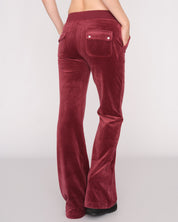 Classic Velour Layla Low Rise Pocket Flare Tawny Port - Juicy Couture Scandinavia