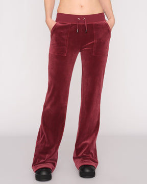 Classic Velour Layla Low Rise Pocket Flare Tawny Port - Juicy Couture Scandinavia