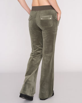 Classic Velour Layla Low Rise Pocket Flare Thyme - Juicy Couture Scandinavia