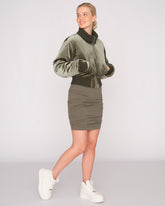 Rydell Diamante Bomber Jacket Thyme - Juicy Couture Scandinavia