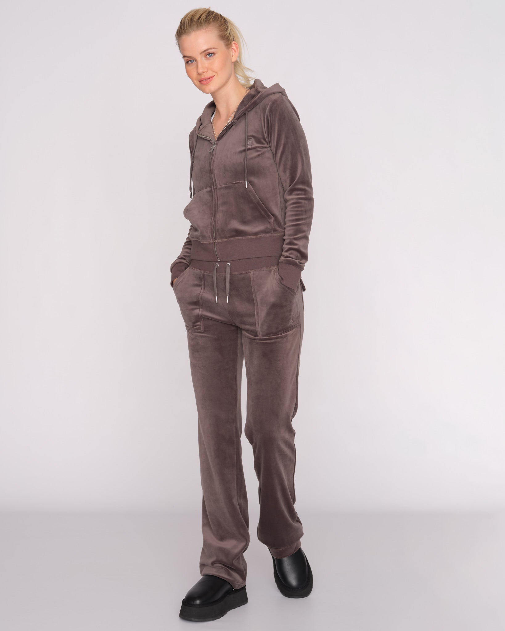 Classic Velour Robertson Zip Hoodie Top Hat - Juicy Couture Scandinavia
