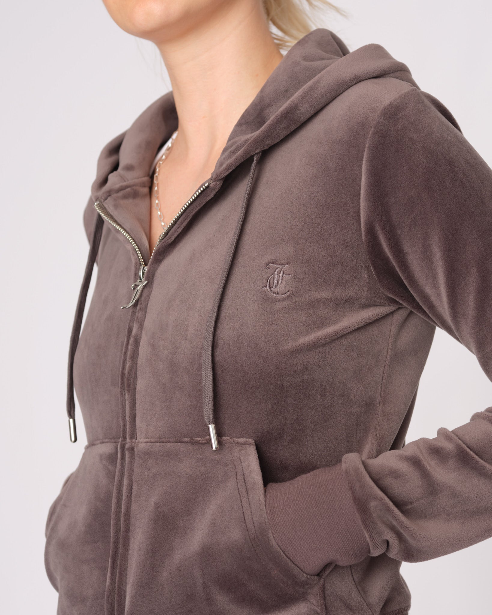 Classic Velour Robertson Zip Hoodie Top Hat - Juicy Couture Scandinavia