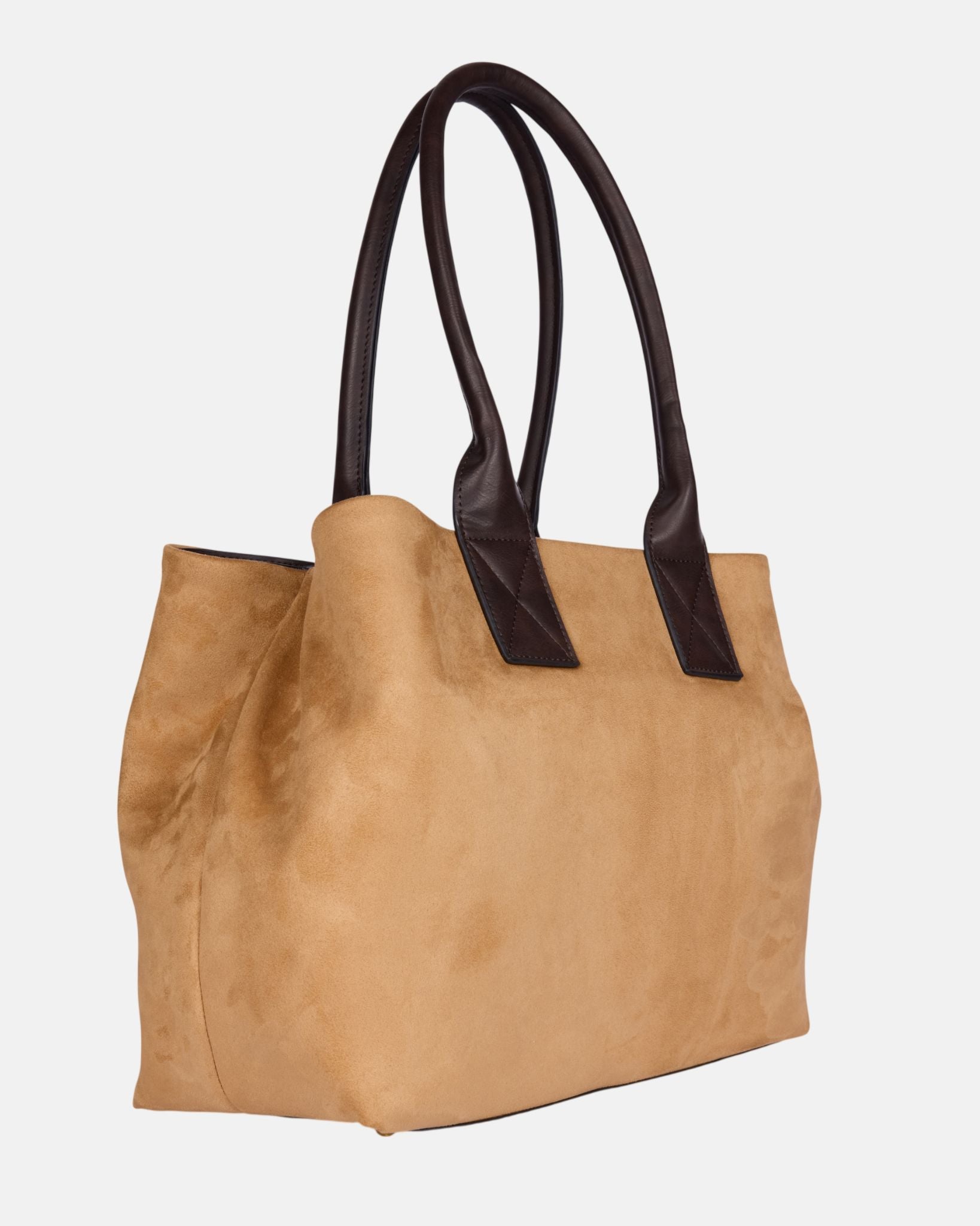Bonnie Suede Large Shopping Bag Tan