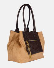 Bonnie Suede Large Shopping Bag Tan