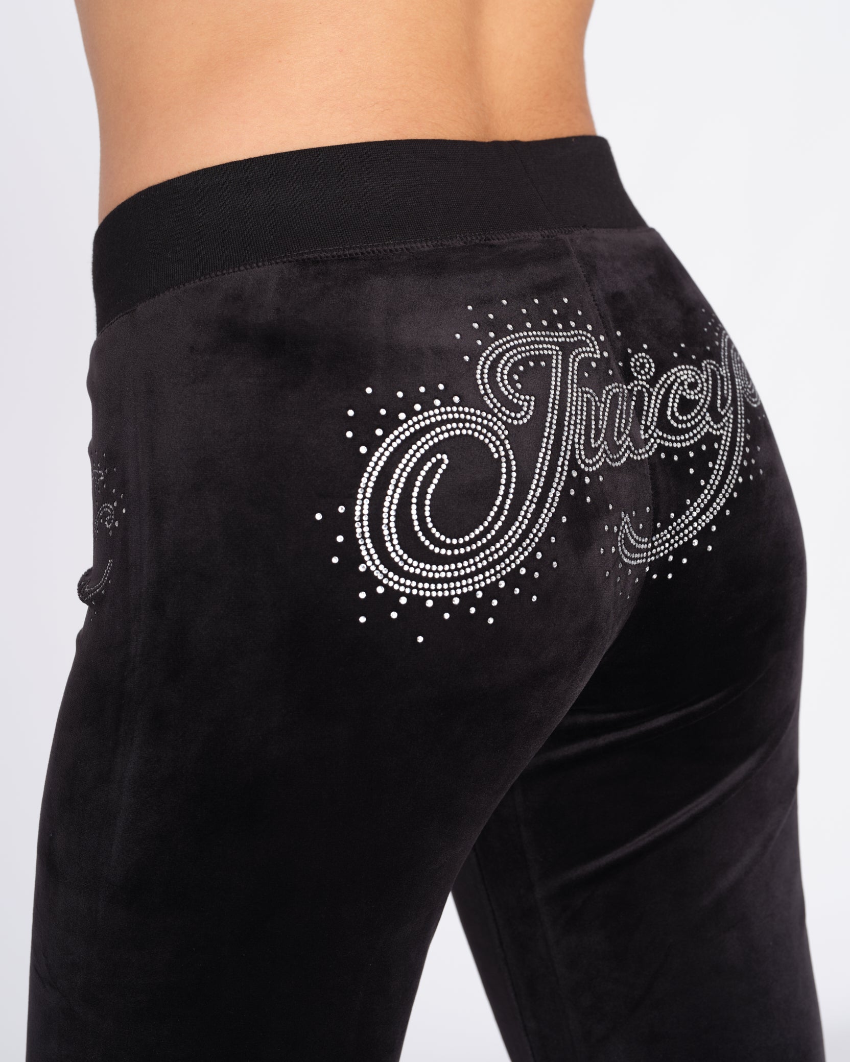 Juicy Couture Scatter Diamante Velour Layla Black