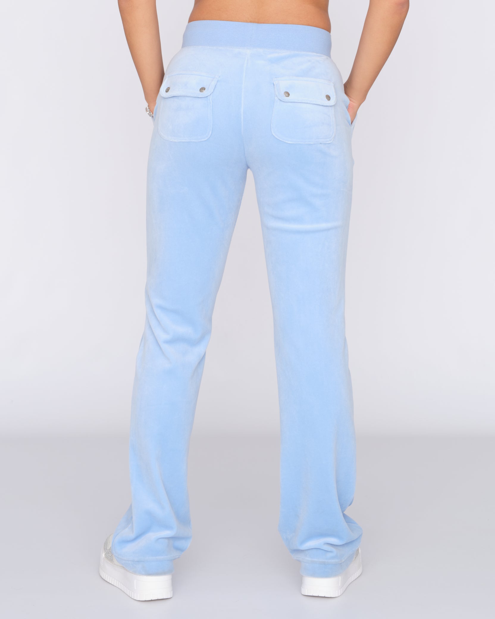 Juicy Couture Classic Velour Del Ray Pant Powder Blue