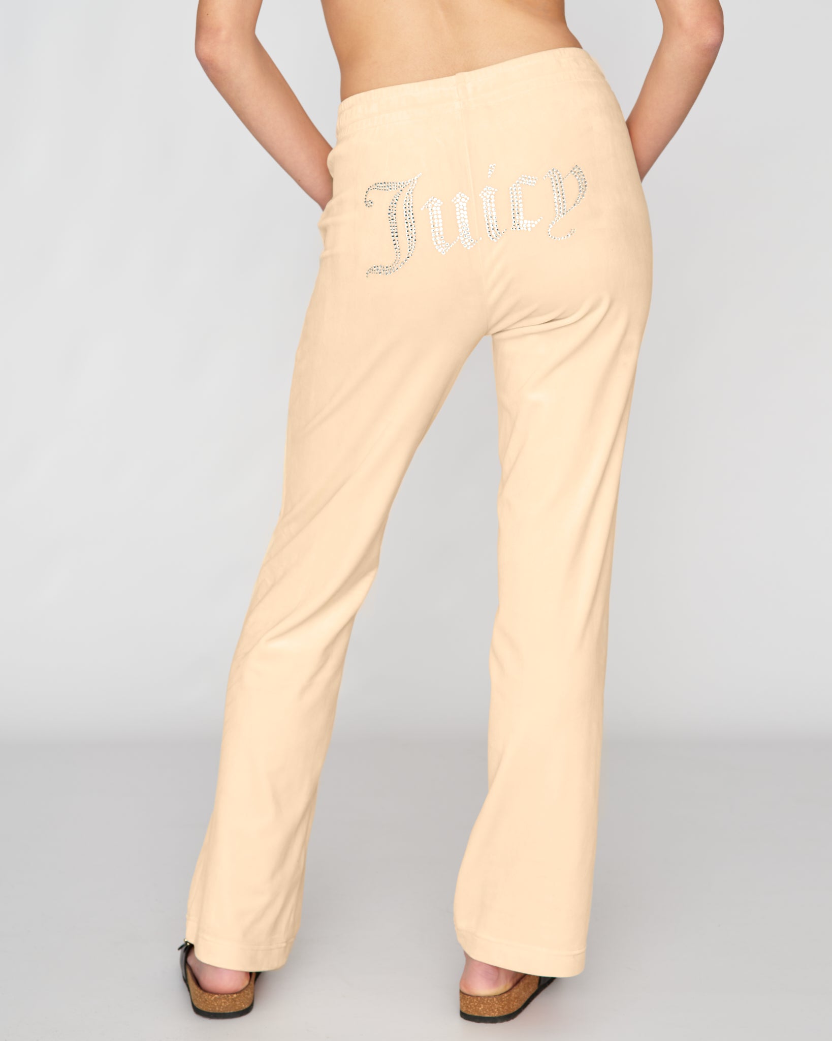 Tina Diamante Classic Velour Pant Beach Sand - Juicy Couture Scandinavia