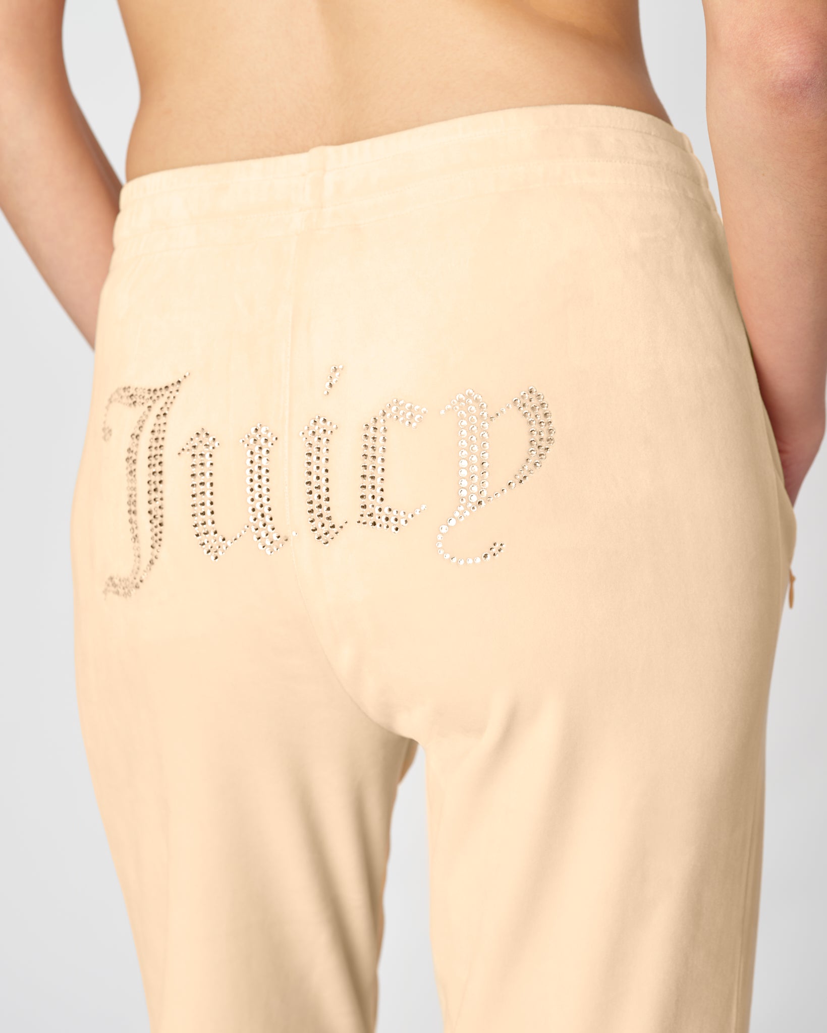 Tina Diamante Classic Velour Pant Beach Sand - Juicy Couture Scandinavia