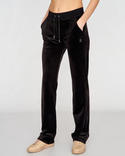 Classic Velour Arched Diamante Del Ray Pant Black - Juicy Couture Scandinavia