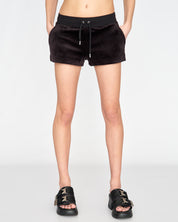 Velour Eve Classic Shorts Black - Juicy Couture Scandinavia