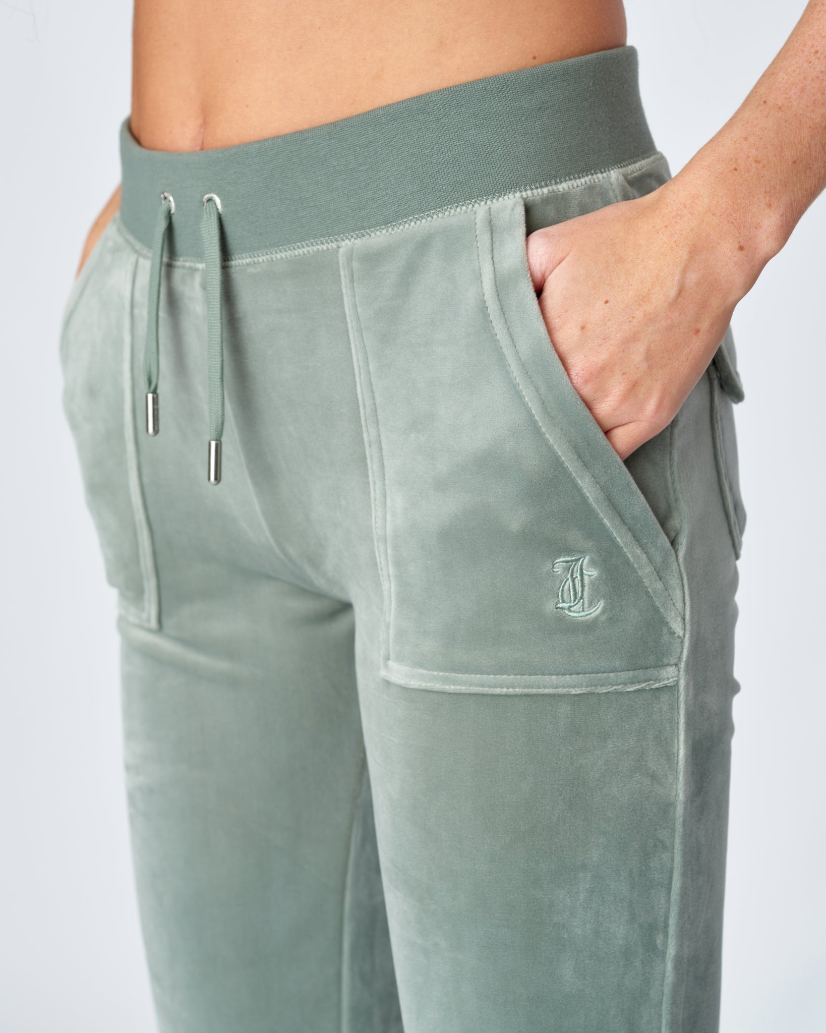 Classic Velour Del Ray Pant Chinois Green - Juicy Couture Scandinavia