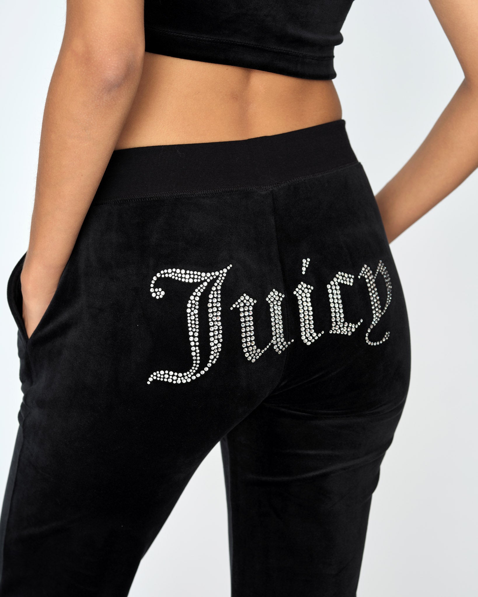 Classic Velour Diamante Del Ray Pant Black - Juicy Couture Scandinavia