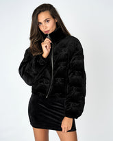 Madeline Mono Puffa Jacket Black - Juicy Couture Scandinavia