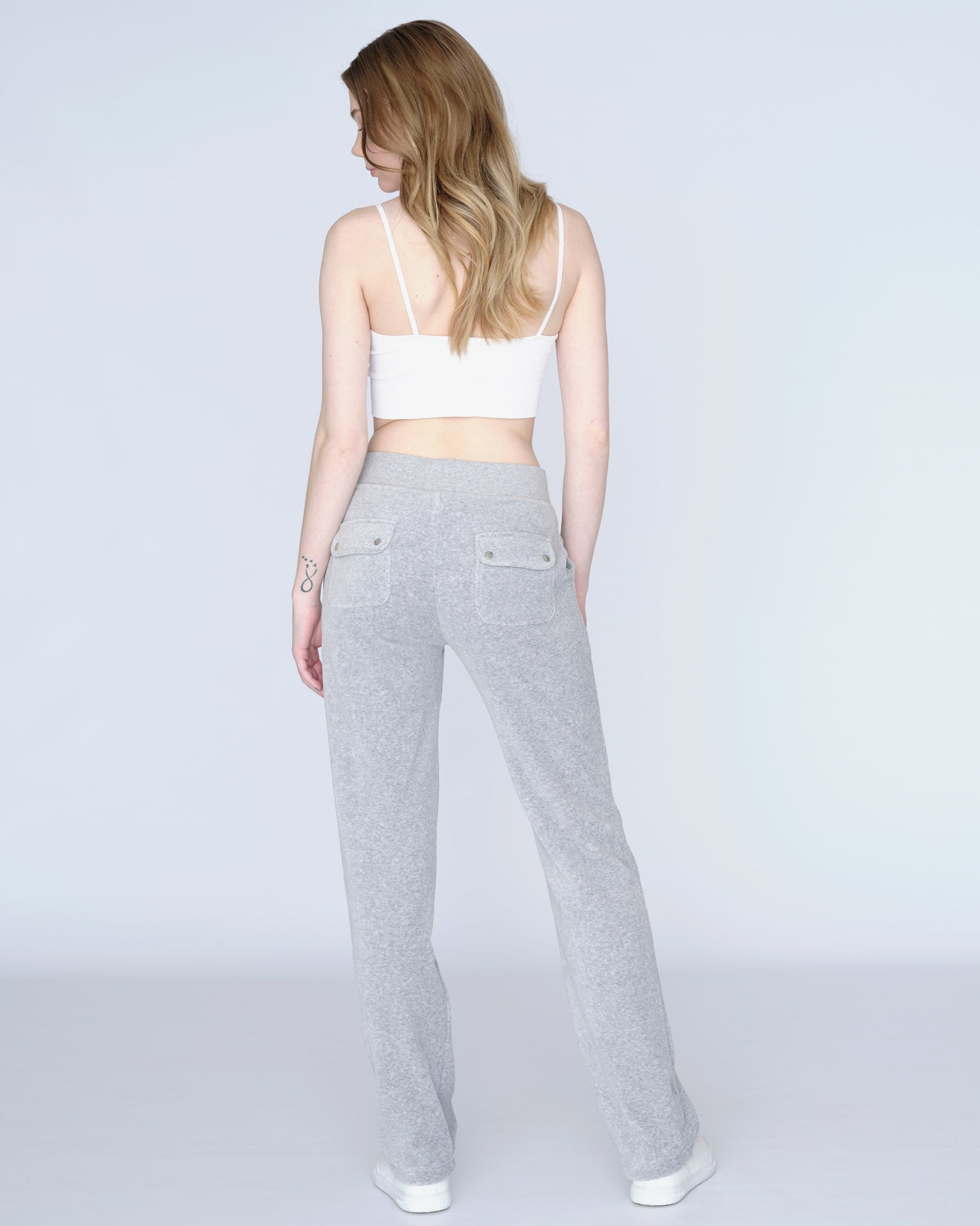 Classic Velour Del Ray Pant Light Grey Marl - Juicy Couture Scandinavia
