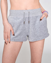 Eve Classic Velour Shorts Light Grey Marl - Juicy Couture Scandinavia
