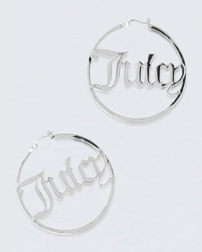 Eva Maxi Hoops Earrings Silver - Juicy Couture Scandinavia
