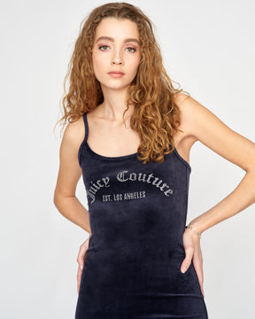 Classic Velour Arched Diamante Howard Dress Night Sky - Juicy Couture Scandinavia