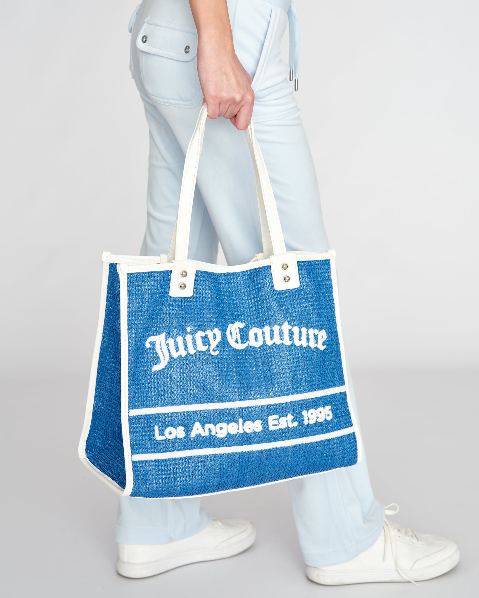 Rosmarie Large Straw Shopping Bag Lt Blue - Juicy Couture Scandinavia