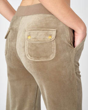 Classic Velour Del Ray Pant Vetiver Gold Hardware - Juicy Couture Scandinavia